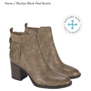 BareTraps Rhoslyn Block Heel Bootie - Taupe NWT